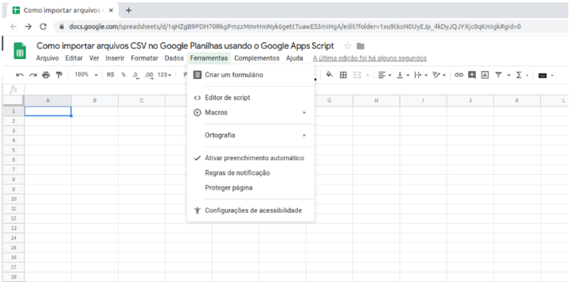 Как импортировать файлы CSV в Таблицы Google с помощью Google Apps Script